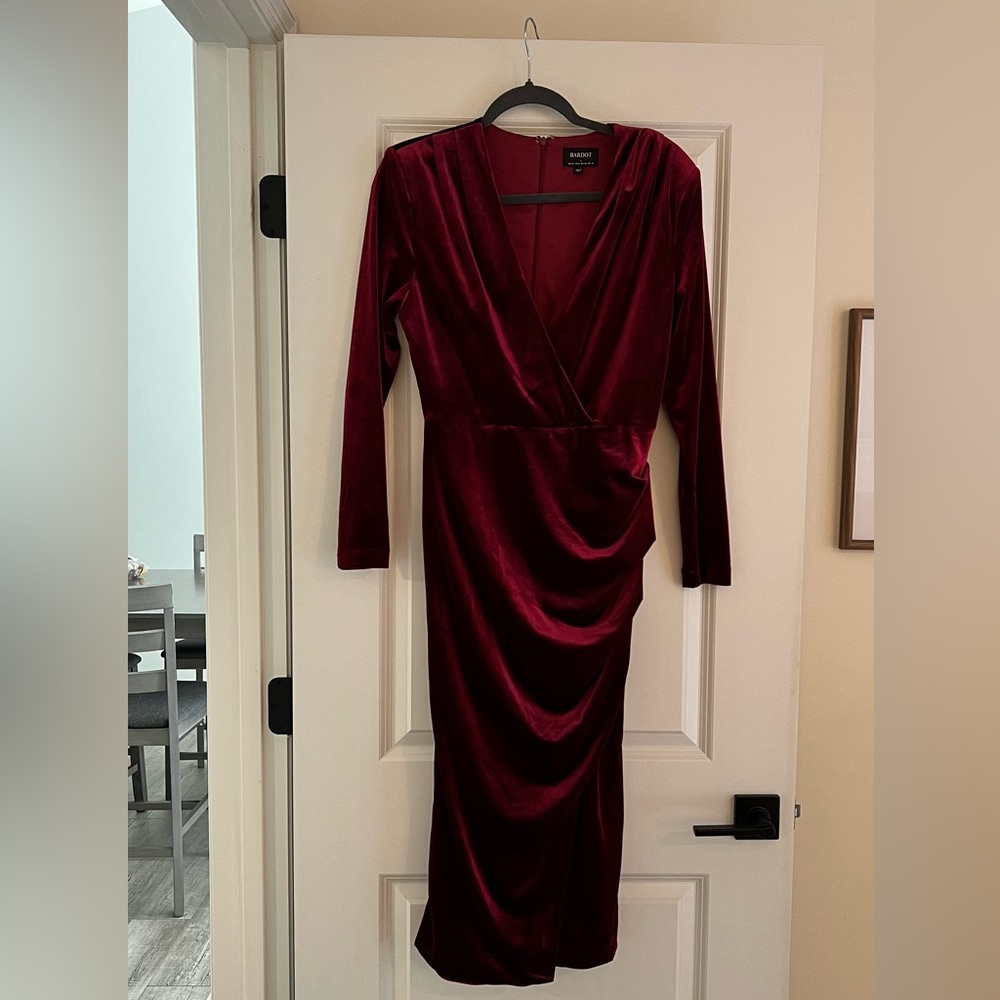Velvet midi dress